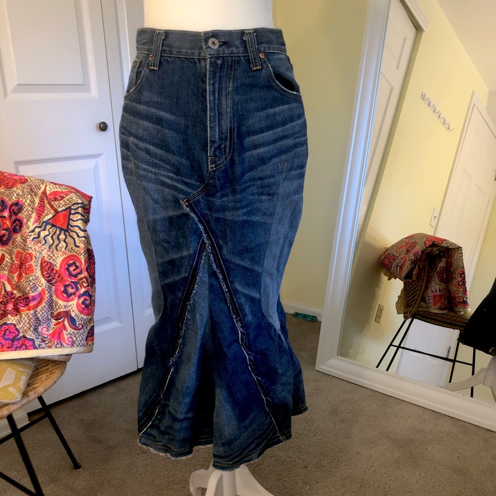 CDG / JUNYA WATANABE - denim mermaid skirt